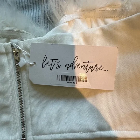 12th Tribe Ivory Feathered Bandeau - Picture 7 of 8